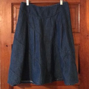 “Denim Circle Skirt” by Maeve for Anthropologie